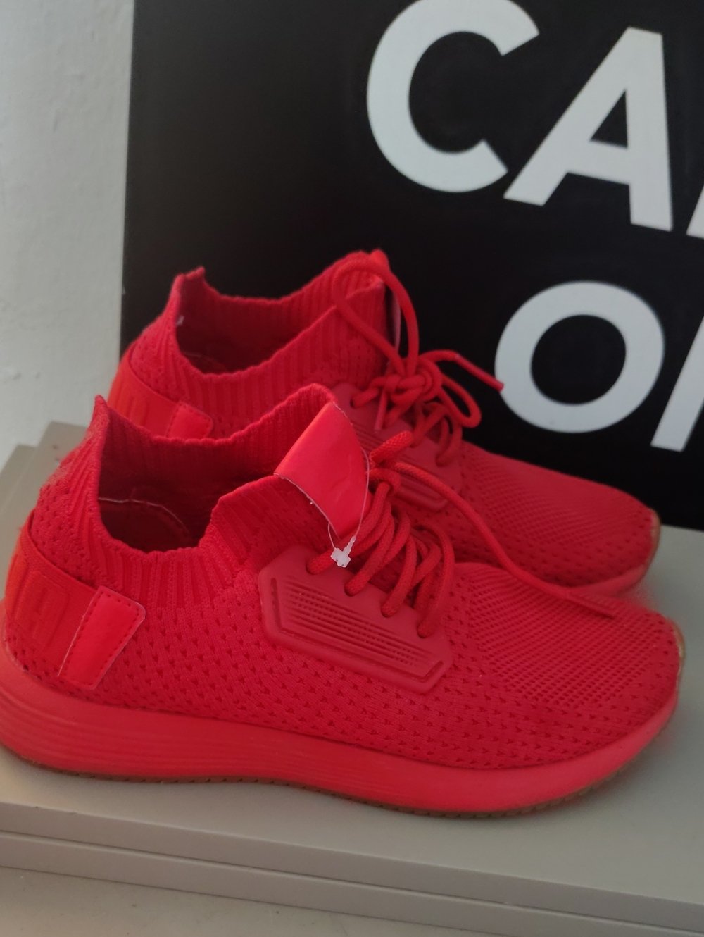 Puma Kids Red Athletic Sneakers